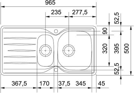 Franke Libera LIX 651 Edelstahl glatt Küchenspüle Spülbecken Auflagespüle Einbau - 2