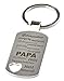 Produktbild Schlüsselanhänger mit Herzauschnitt und Gravur "Eigenschaften Papa" - Chrom - Geschenk - Vater - Papa - Vatertag oder als Geschenk zu Weihnachten …