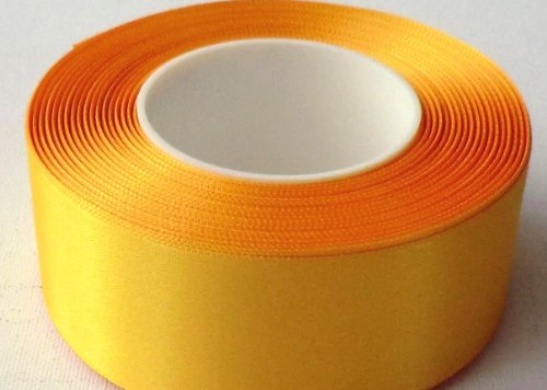 SCHLEIFENBAND Satinband 25m x 40mm ZITRONENGELB - GELB Geschenkband DEKOBAND