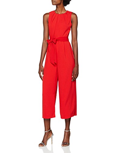 warehouse gathered neck jumpsuit