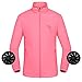 Produktbild TTLOVE Sommer Cooling Clothes Fan Abkühlen Lassen Ärmellos/Lange Ärmel Tops Klimaanlage Abkühlen Lassen Outdoor-Arbeitskleidung Top für Männer und Frauen (Rosa 3,M)