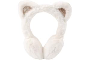 Pesaat Winter Kids Earmuffs Warm Ear Covers For Girls Children With Cat Ears