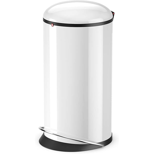 Hailo Pure L, Mülleimer aus Edelstahl , 25 Liter, Müllbeutel 