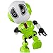 Produktbild 12 cm Mini Smart Roboter, 360 ° Rotation Kopf Sensing DIY Gelenkroboter mit LED-Blinklicht, Reden Interaktive Sprachsteuerung Pädagogisches Repeater-Spielzeug für Kinder