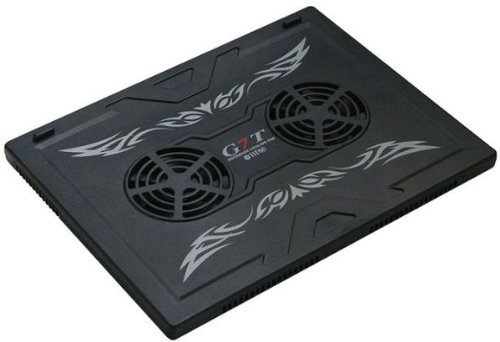 TITAN Notebook-Pad TTC-G7TZ fuer max. 15Zoll 38,1cm Notebooks mit 2 leisen Lueftern