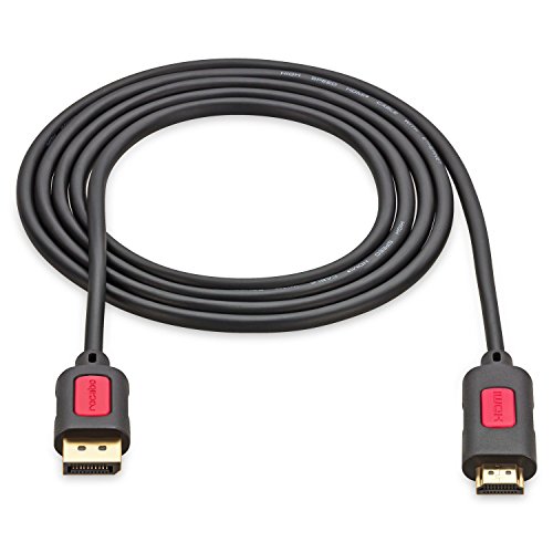 rocabo 1020 DisplayPort zu HDMI Kabel, Displayport (DP) auf HDMI, DisplayPort (Stecker M) zu HDMI (Stecker A), für PC, Computer, TV, Beamer, inkl. Audio-Übertragung, 1080p FULL HD, 3,00m, schwarz - 4