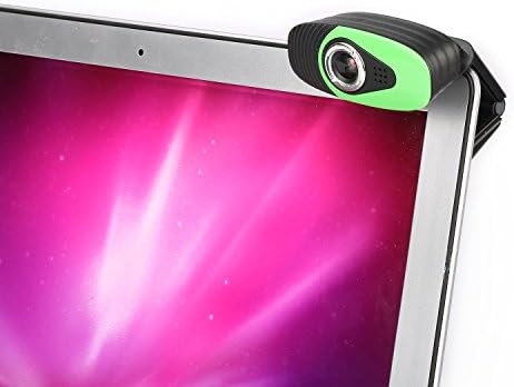 Desktop Webcam, DouLukit 12M Pixels 480P Auto Focus HD Webcam Desktop Camera Laptop Web Cam with Sound Absorption Microphone for Windows 2000 / XP / win7 / win8 / Vista 32bit，Android TV (Green)