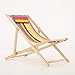 Produktbild AA-SS-Folding chair Strandstühle Klappgarten Terrasse Gartenstühle Holz Chaiselongue, Streifen, 150kg (Farbe: Bunt)
