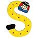 Bino 5 x 0.6 x 9 and 8.5 x 0.6 x 9 cm "S" Clown Letter Toy (Multi-Colour)