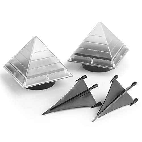 EASYmaxx Solar-Leuchte Pyramide 2er-Set 1,2V- Tageslichtsensor- integrierte Solarpanels - 4