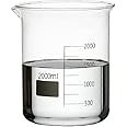Witeg Borosilicate Glass Beaker 3000 ML With Graduation for Lab Pack of 2| Glass Beaker With Graduated Marking |