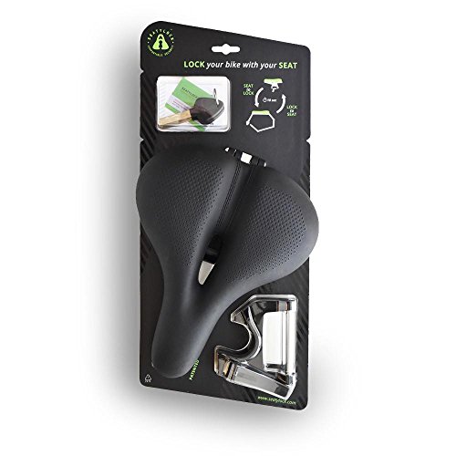 Fahrradsattel Diebstahlsicherung faltbar seatylock Komfort schwarz