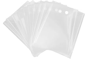 BRIARTW 10 Pack Large Stamp & Die Strong Stick-up Magic Sticker Storage Pockets Resealable Clear Plastic Stamp Bags Storage Case for Collect Cutting Dies Stencil Album Stamp Crafts Stroage Bags