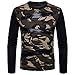 Produktbild Btruely Herren Sweatshirt Herbst Camouflage Langarmshirt Männer Kapuzenpullover Loose Fit T-Shirt Reißverschluss Pullover Beiläufig Anzüge