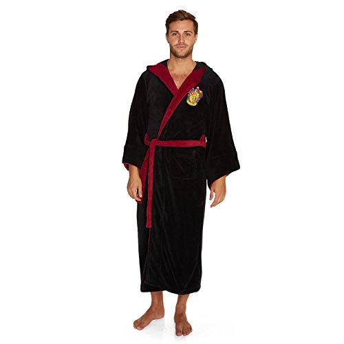 Preisvergleich Produktbild Harry Potter Gryffindor Bademantel Fleece schwarz rot