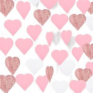 Tyqour 120 guirnaldas de corazón