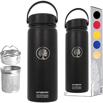 Thermosflasche Set Mit 3 Bechern - 500ml Edelstahl Isolierflasche Blau