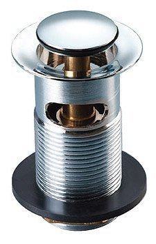 Basin Clicker Waste Slotted Chrome Full Cover Clicker Plug by Trade In Post