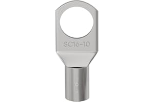 LUMONIC ITTronics 10X Tubo que prensa Lug Uninsulated; Tubo terminal M10 para Diámetro del orificio de M10 16mm