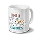 Produktbild Städtetasse Lüneburg - Design "Famous Cities in the World"-Design