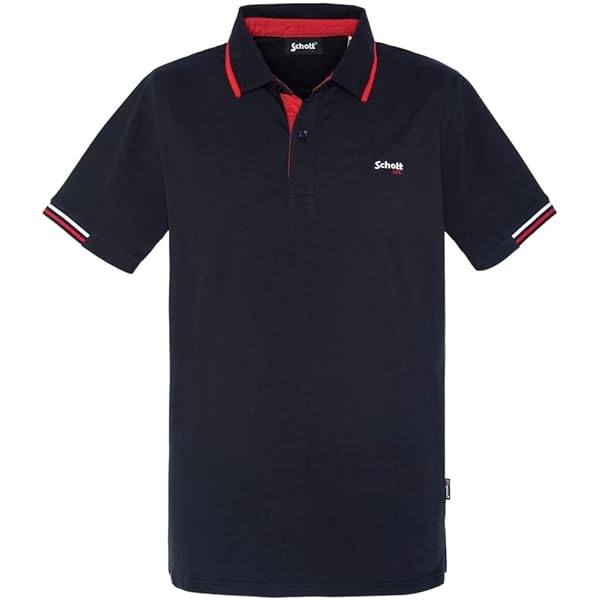 Schott NYC Herren Shrivera Freizeithemd - Kurzarm Hemd Mit Brusttasche