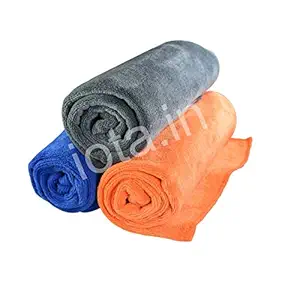 iota Microfiber Cloth - 60x40 cms - 400 GSM Thick Lint & Streak-Free Multipurpose Cloths - Automotive Microfibre Towels for Car Bike Cleaning Polishing Washing & Detailing