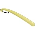 Homecraft Plastic Shoehorn, Long Handle Plastic Shoe Horn for Men and Women, Portable, Durable and Lightweight, Non-Retail Packed, Yellow Colour, 16.5 inches