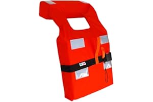 NAUTICA DDR SRL Gilet de sauvetage certifié 150N – Gilet ceinture de sauvetage réglable – Talglia L, couleur orange avec rafraîchissants, flottant natation aide pour sauvetage