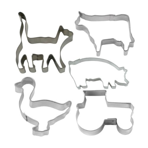 Städter 023864 Ausstecher-Set Bauernhof 5-teilig, Edelstahl