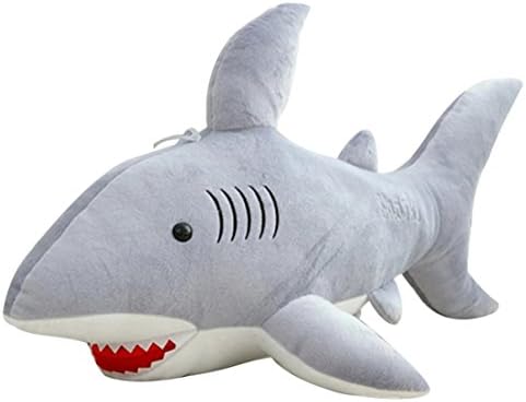 Tayima Plush Stuffed Cute Soft Shark Ocean Animals Cloth Shark Multi Style Toy Children Doll Birthday Gift Bolster (50cm/19.7'') (Gray)