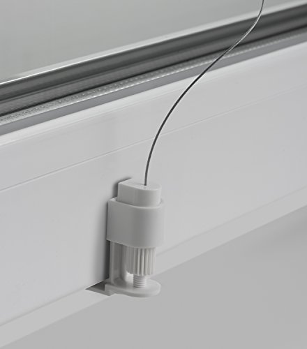 DESWIN Plissee KlemmFix – 30 x 110 cm WEISS – verspannt (inkl. 4x Klemmträger / Klemmhalter) - 6
