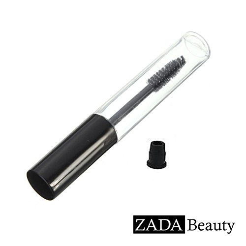 ZADA Beauty l Leere Mascara Tube l Wimpernbürste l Transparent l Empty Tube l Bottle l Container l Flasche l Rizinusöl l Leere Wimperntusche l 10 ml l Mascara Pinsel - 4