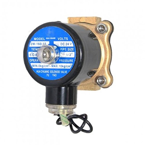 24VDC 1/2″ Messing Elektro Magnetventil Ventil Wasser Luft Brennstoffe Gas Normal geschlossen Neu - 8