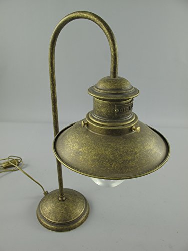 Preisvergleich Produktbild Stehlampe Messing brüniert mit Schirm H.53cm