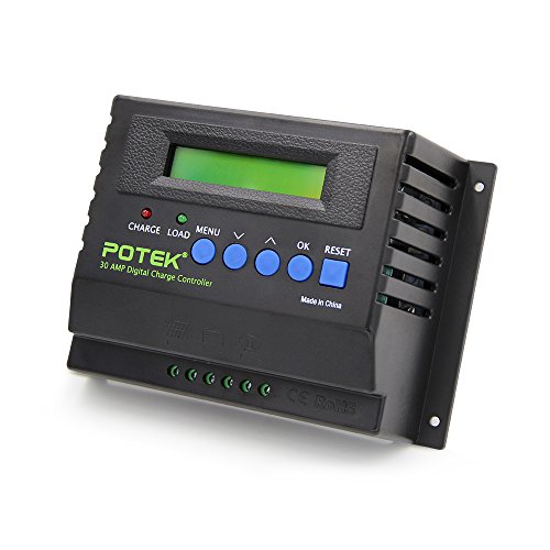 POTEK MPPT 30A 12V/24V Solar Panel Batterie Regulator Solar Controller Laderegler mit LCD Display - 4