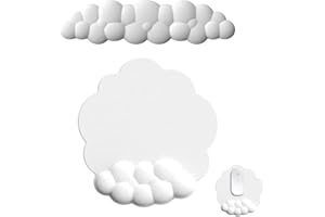 FOGARI Bianco Cloud Morbido e comodo poggiapolsi per tastiera, antiscivolo, ergonomico Wrist, scrivania Wrist
