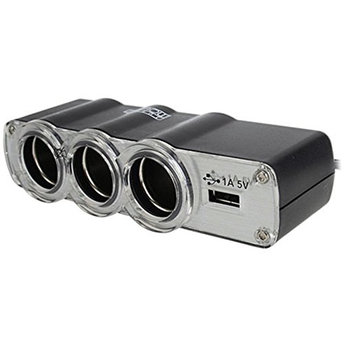 LUPO 3-Fach Zigarettenanzünder Ladegerätadapter + 1 USB-Anschluss - 4