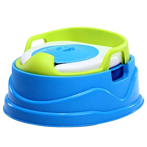 Orinal con inodoro para niños Trainer de Skaize | orinal desmontable con tapa, umwandel Bar en de WC y taburete asiento infantil para niñas y niños hasta 5 años azul azul