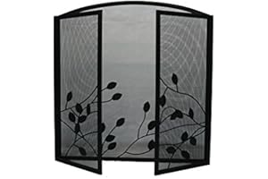 INGLENOOK Vintage Spark Stove Guard Firescreen Fireguard Nursery Safety Protector Cover Leaf Design Fireside Home Decor
