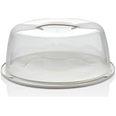 Wet Cake with Snap-on Lock, Lid and Handle, Cake Carrier, Round bell jar for Kitchen Storage, BPA-Free Cake Jar, Dumpling