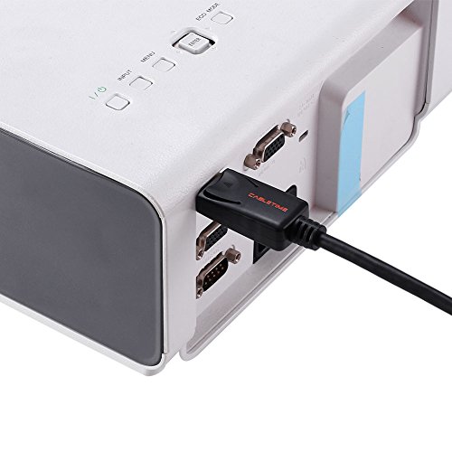 cabletime Mini DP auf DP Kabel, Mini DisplayPort Stecker auf DisplayPort Stecker, unterstützt 4 K/2 K (3840 x 2160), vergoldet, kompatibel für Mac Book Series, Oberfläche Serie, Dell, Lenovo, HP mit Mini DP Schnittstelle, 10feet (3 M), schwarz - 7