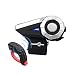 Produktbild Freedconn Motorrad Helm Bluetooth Headsets Wasserdichte Wireless Intercom Kopfhörer mit Mikrofon für Motorrad Scooter Skifahren Kommunikation, Range-1500M / bis zu 8 Fahrer Pairing (TRex)