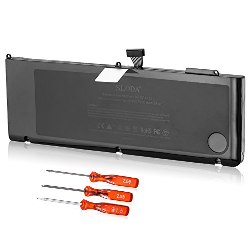 SLODA Laptop Ersatz Akku für Apple MacBook Pro 15″ A1321 A1286 (Mitte 2009 bis Mitte 2010 Version) Kompatibel für 15 Zoll Macbook Pro 5,3 Macbook Pro 5,4 Macbook Pro 6,2 Notebook Ersatz Batterie [Li-Polymer 10.95V 6000mAh] - 4