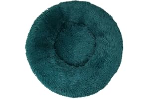 DOTBUY-SHOP Hundebet Rundes Katzenbett, Hundekissen Grosse Hunde Donut Kissen, Plüsch-Hundekorb Hundebett Waschbar, für Mittel Hunde Katzen und Herbst und Winter (60 cm,Dunkelgrün)
