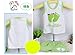 Pandaren® Pack of 2 summer cotton sleeveless shorts 2pcs set pants sports clothing set for baby boy girl infant toddler (Foot, Blue Green) (12-18 months)