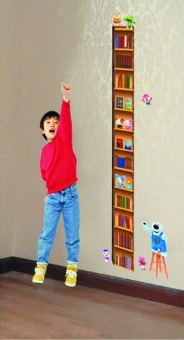 'Wall Sticker Picture Wall Decal Growth Chart Height Chart Measuring Tape "Bookcase 44414 for Bedroom Living Room Bathroom