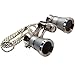 Price comparison product image HQRP 3 x 25 Opera Glasses Binoculars w/ Crystal Clear Optic (CCO) Platinum with Silver Trim w/ Necklace Chain