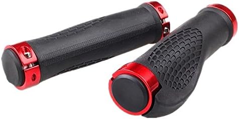 Bike Handlebar Grips - Reduce Vibration Ergonomic Design Durable TPR Rubber W/ Aluminum Alloy Bicycle Handle Bar Grips | MTB BMX ATB Foldable Bike Racing Bike Trekking Bike Beach Cruiser Handlebar Grips | Fit 7/8" Handlebar