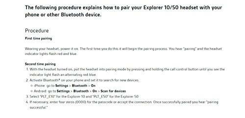 Plantronics Explorer 50 Bluetooth Headset reviews Plantronics Explorer 50 Bluetooth Headset