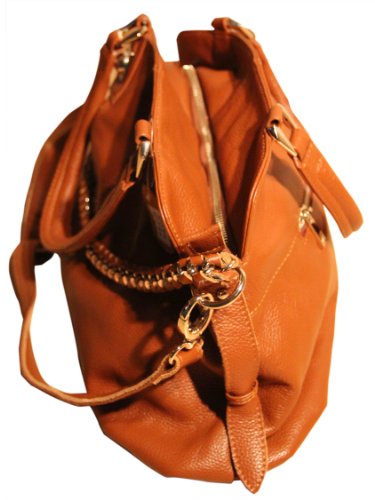 GAMARiS Stylish Soft Leather Handbag in Brown